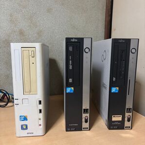 【ジャンク品】EPSON、富士通デスクトップPC 3台セット BIOS表示確認のみ