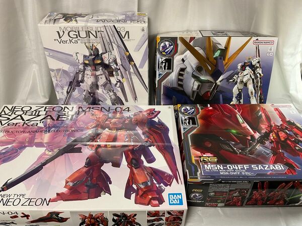 MG νガンダム+サザビーVerKa RGνガンダムFF+サザビーFF 4体セット【未組立】