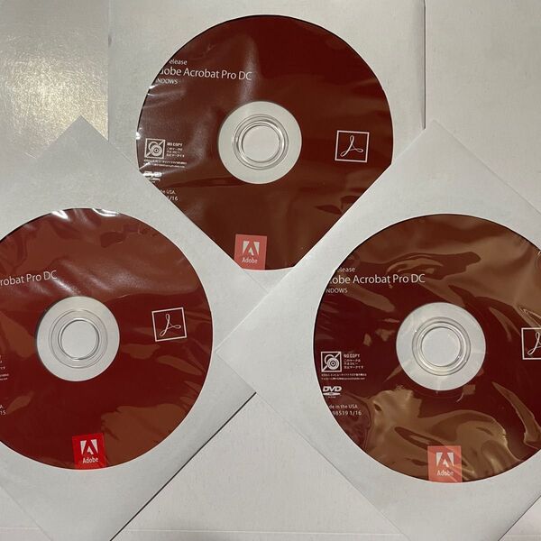 Adobe Acrobat Pro DC 2015 release/windows版/永続版/DVD版/3枚送付