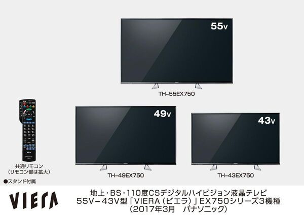 Panasonic パナソニック VIERA ビエラ 43V型 デジタルハイビジョン液晶テレビ TH-43EX750