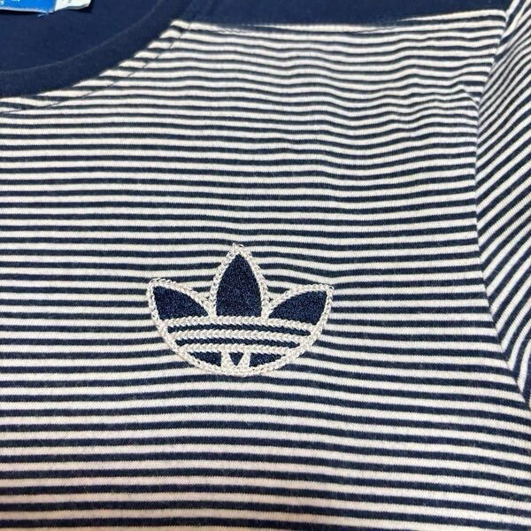 adidas(アディダス)半袖Tシャツ ボーダー XSサイズ 肩幅38