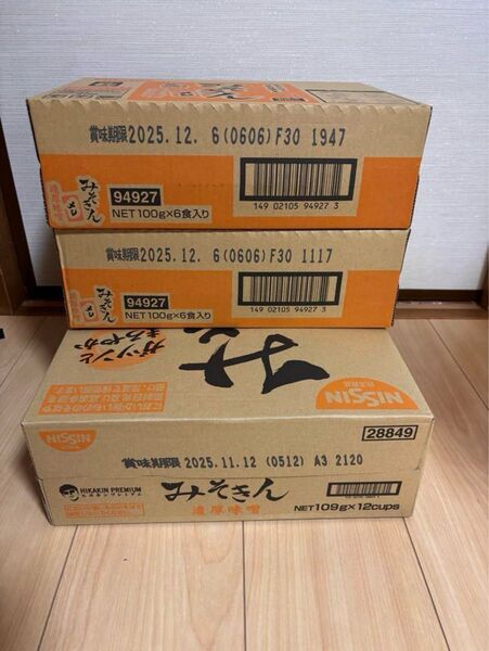 みそきん濃厚味噌ラーメン1箱(1カートン)12個みそきんメシ2箱(2カートン)12個