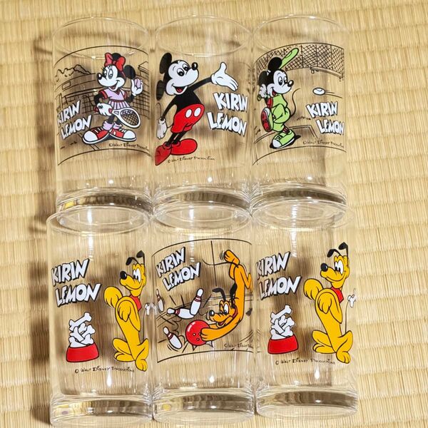 ディズニー × キリンレモンコラボグラス 6個セット 当時物 昭和レトロ グラス