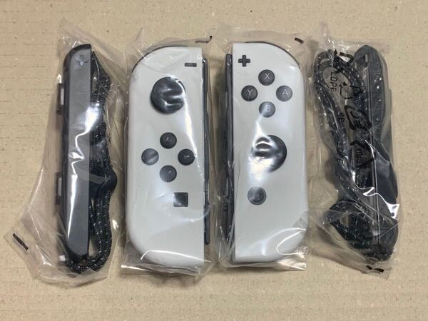 新品未使用 Nintendo Switch Joy-Con ホワイト 左右 LR ストラップ×2本 任天堂純正品 ジョイコン