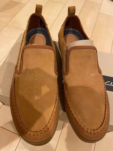 【新品】Clarks クラークス タン Kessell Slip ケセルスリップ UK8.5 26.5cm