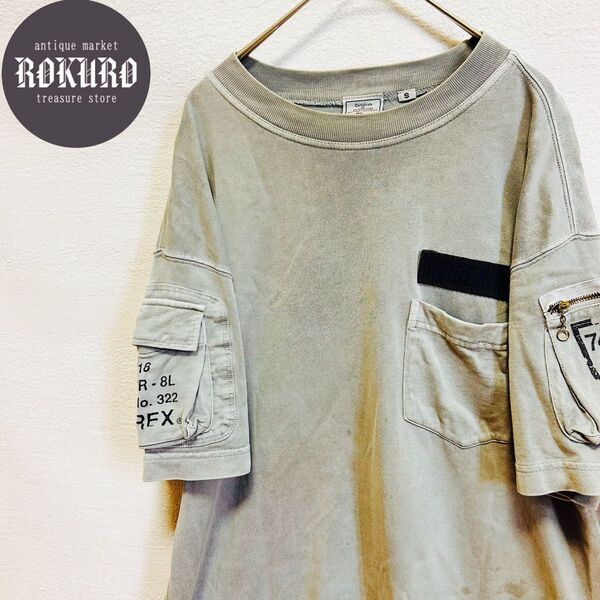 訳あり】AVIREX USAアヴィレックス デザイン半袖TシャツSサイズ カットソー大きめ