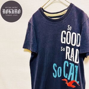 HOLLISTERホリスター ビックプリント半袖TシャツSサイズカットソー クルーネック