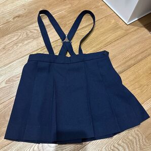 麒麟児 制服 スカート 紺色 100cm 吊りスカート プリーツ 女の子