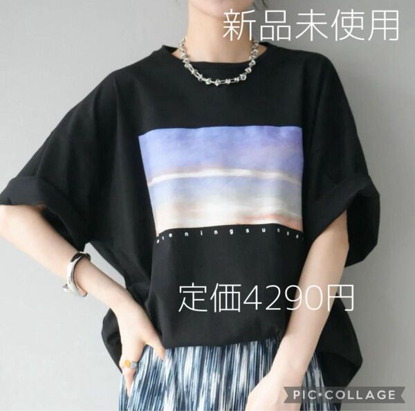 【SALE】Lumier リュミエ 新品 グラフィックデザインTシャツ ブラック