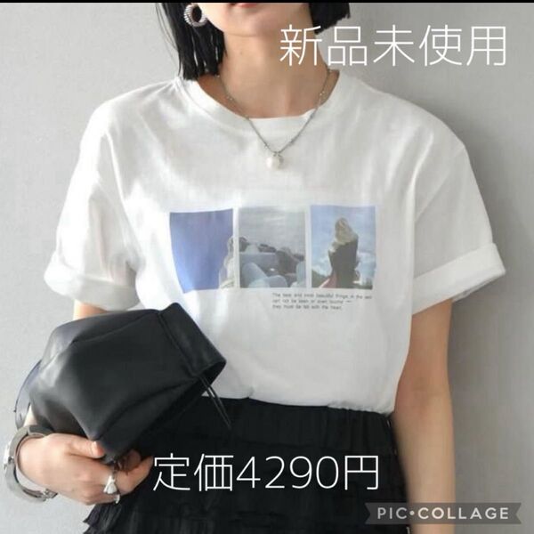 【SALE】Lumier リュミエ 新品 コラージュフォトTシャツ ホワイト