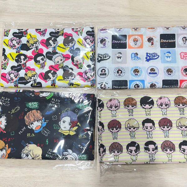 【SALE】カットクロス 生地 布 4点セット スノチル