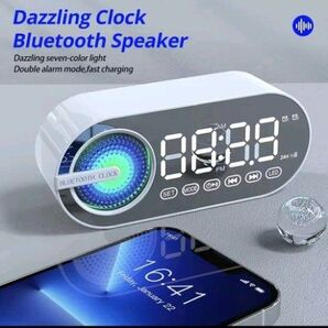 LEDデジタル時計 Bluetoothスピーカー 目覚まし時計 ワイヤレス USBタイプC 充電式 音楽 再生 新品 未使用