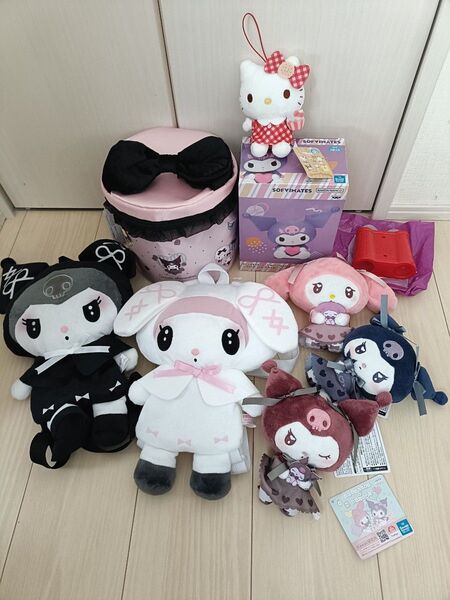 【新品】サンリオキャラクターズ クロミ マイメロディ まとめ売り ぬいぐるみ リュック マスコット フィギュア バニティポーチ