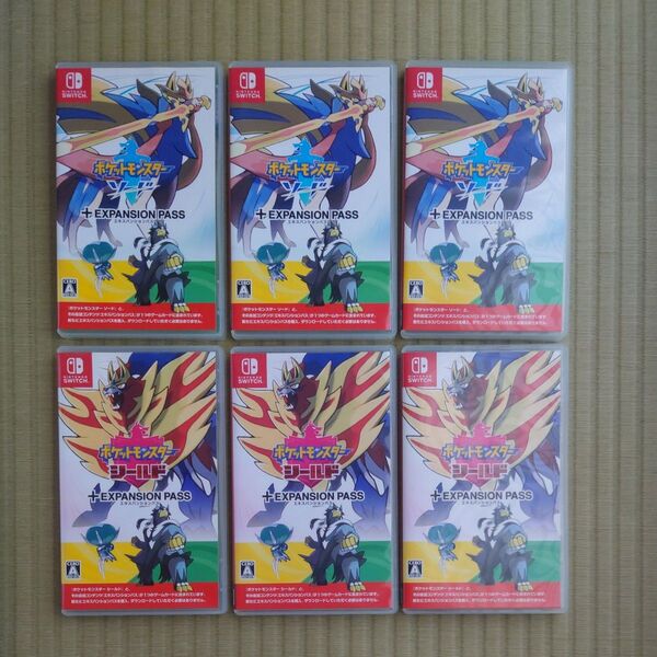 中古 【Switch】 ポケットモンスター ソード シールド+エキスパンションパスセット 6本セット