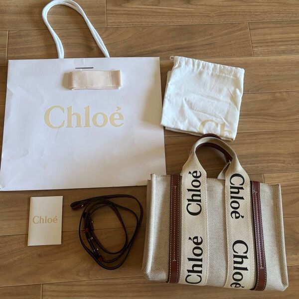 chloe クロエ woody スモールトートバッグ