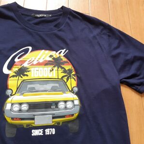 旧車 トヨタセリカ 1600GT モーターTシャツ LL(実寸L) 美品
