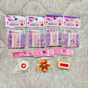 かおり玉入りえんぴつキャップ 5本×4個 &いちごケーキ消しゴム