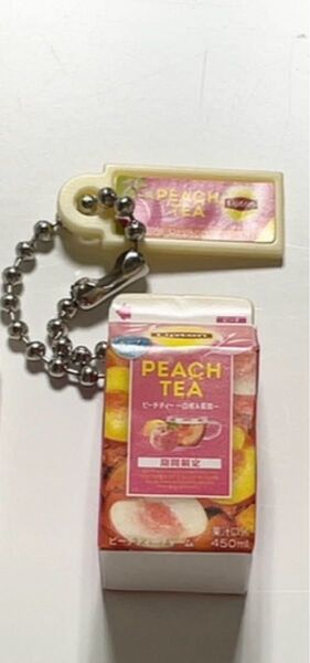 リプトン ピーチティー ミニチュアチャーム キーホルダー