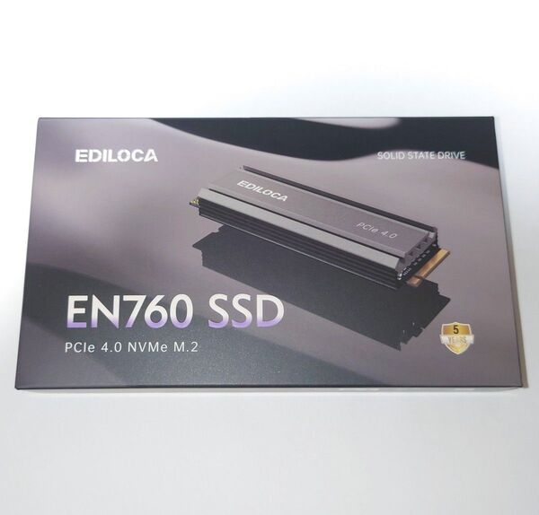 【新品】2TB Ediloca EN760 NVMe M.2 SSD 4800MB/s PS5対応 ヒートシンク付き
