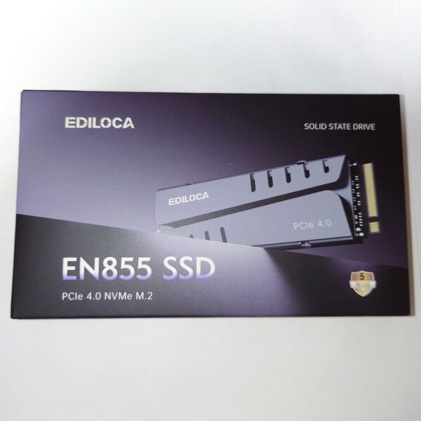 【新品】4TB Ediloca EN855 NVMe M.2 SSD 7400MB/s PS5対応 DRAM搭載 ヒートシンク付き
