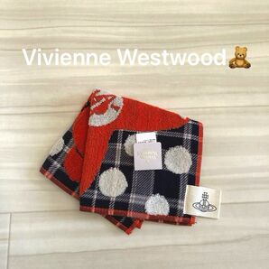 新品【Vivienne Westwood ヴィヴィアンウエストウッド】ベア ドット くまちゃんデザイン♪タオルハンカチ 可愛い