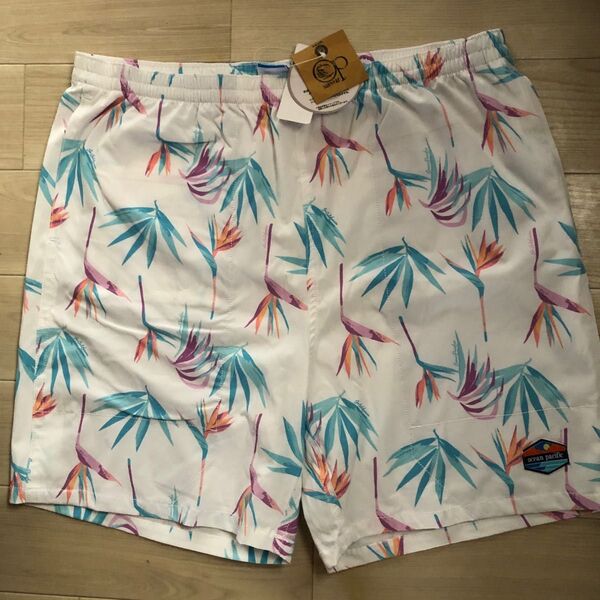 Ocean Pacific メンズ 水着 スイムウェア ハーフパンツ ストレリチア柄