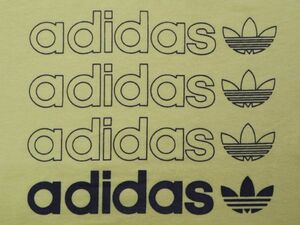 デッドストック! 2003年 adidas 4連 半袖 Tシャツ 黄 レディース US-S サイズ アディダス