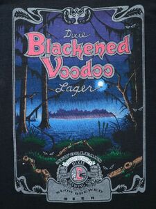 90s USA製 ビンテージ ビール Blackened Voodoo NEW ORLEANS 半袖 Tシャツ 黒 US- Mサイズ / AD 販促 アド 企業物