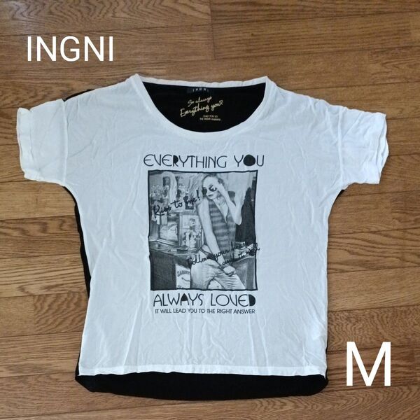 INGNI イング Tシャツ カットソー 半袖 レディース Mサイズ