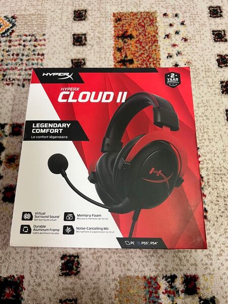 HyperXCloud II 7.1サラウンドサウンド/アルミフレーム/マイク着脱式PC/PS用Cloud2ゲーマー有線ヘッドホン