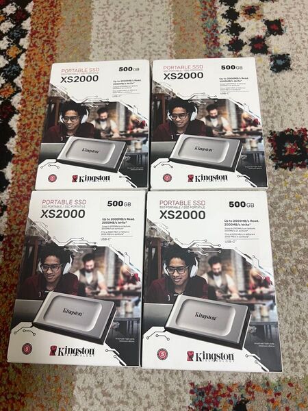 KINGSTON Xs2000 500g 高性能ポータブルssd Usb 3.2 Gen 2x2 4個セット