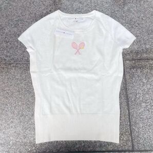 TOMMYHILFIGER トミー ニット 新品 レディース S 半袖 サマーニット 夏 ホワイト