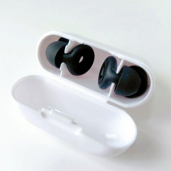 耳栓 睡眠用 完全防音 安眠 ノイズキャンセリング 遮音値40dB 水洗い可能 ブラック