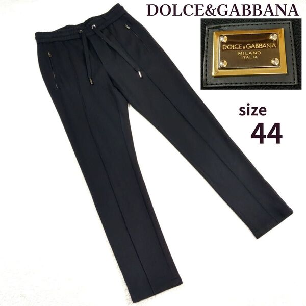 D&G Dolce&Gabbana ドルチェアンドガッバーナ スエットパンツ スウェット ロゴプレート ブラック