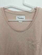 送料無料 H/STANDARD アッシュスタンダード レディース Tシャツ シャツ 半袖 オールシーズン ピンクベージュ シンプル ベーシック サイズ M_画像3