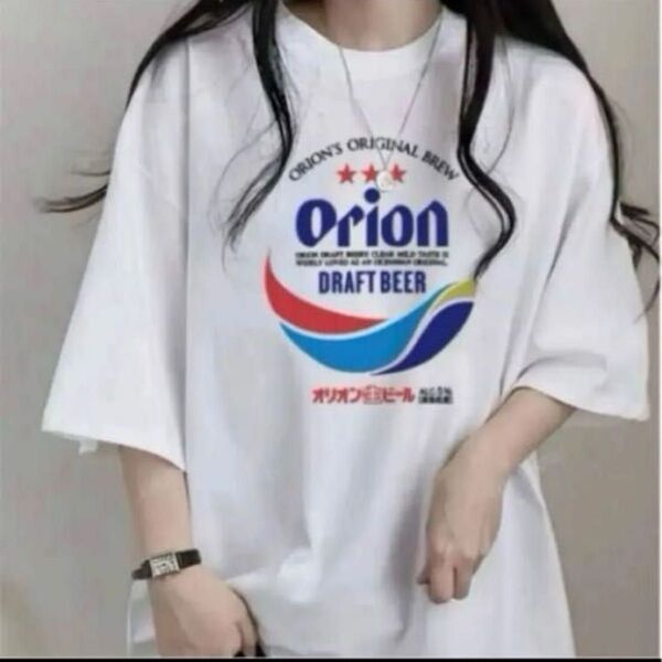 オリオンビールロゴTシャツホワイト4 L