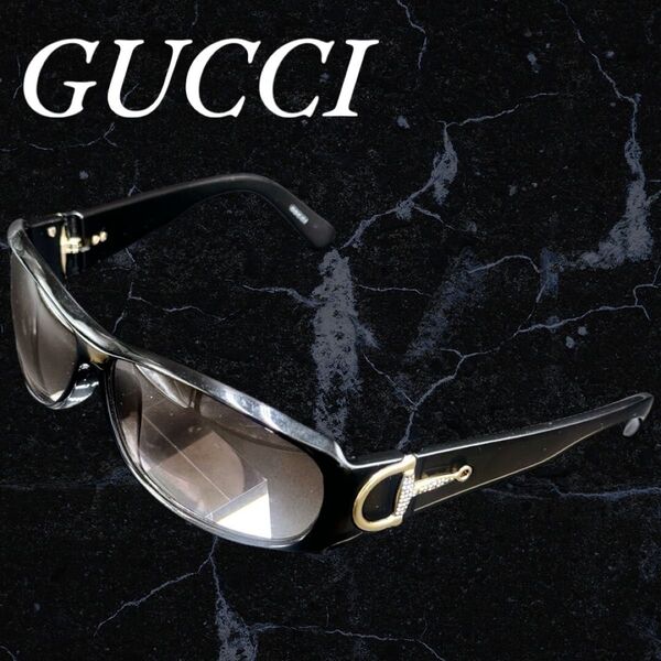 ☆極美品☆GUCCI ホースビット ストーン ブラック サングラス archive Y2K