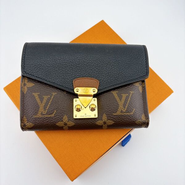 LOUIS VUITTON ルイヴィトン モノグラム ポルトフォイユ パラス コンパクト財布 M67479 ブラウン レザー