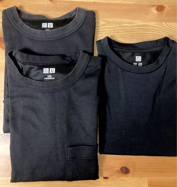 ユニクロキッズTシャツ/130〜140/3枚セット