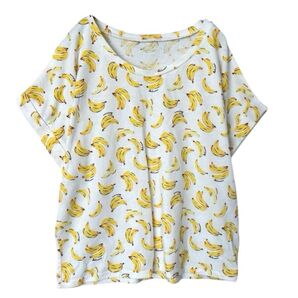 Tシャツ バナナ柄 総柄 半袖 キッズ 160㎝ 混綿 お着替え 男の子 女の子 ジュニア 夏 夏もの