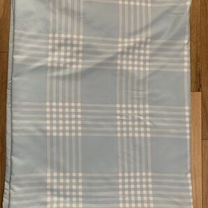 ブルーチェックの掛けふとんカバー シングル150×210cm