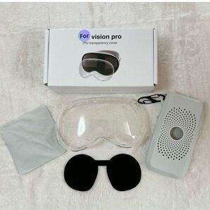 Vision Pro保護セット Vision Pro ケース 4in1 耐衝撃 柔らかいTPU素材 保護ケース グレー