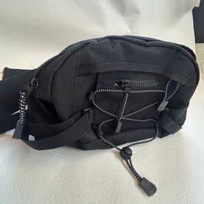 未使用品【ダンロップ/DUNLOP】ウエストポーチ サイドバッグ ヒップバッグ ボディバッグ コインケース付き 黒 オールブラック