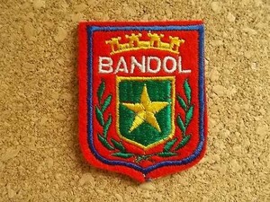 70s フランス バンドールBANDOL ビンテージ ワッペン/王冠プロヴァンス星 紋章アップリケ中世パッチ旅行エンブレム土産ユーロ