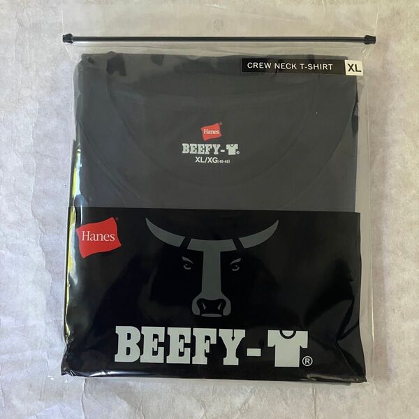 新品 Hanes ヘインズ BEEFY ビーフィー Tシャツ XL 黒 ブラック H5180 半袖 クルーネック 無地