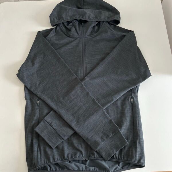 ユニクロ MEN'S ドライEX UVカット フルジップパーカ ダークグレー XS