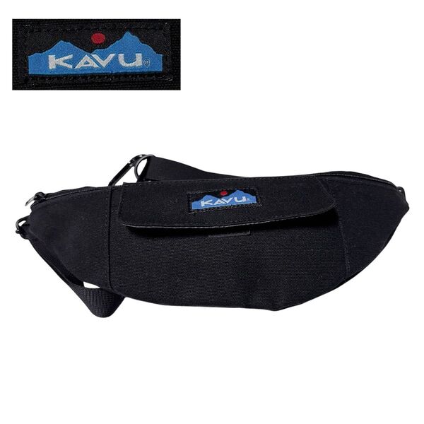 KAVU ボディバッグ ウエストポーチ 2WAY 黒 ブラック
