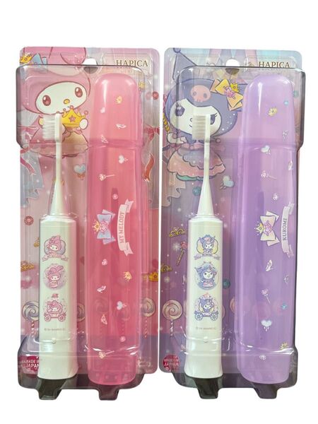 【ハピカ】サンリオ 電動付歯ブラシ(ハードケース付き) マイメロディ&クロミ