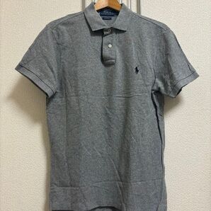 ポロラルフローレン 半袖ポロシャツ グレー S Y4357