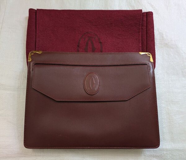 Cartier カルティエ クラッチバッグ マストライン セカンドバッグボルドー